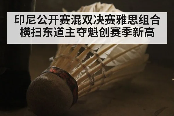印尼公开赛混双决赛雅思组合横扫东道主夺魁创赛季新高
